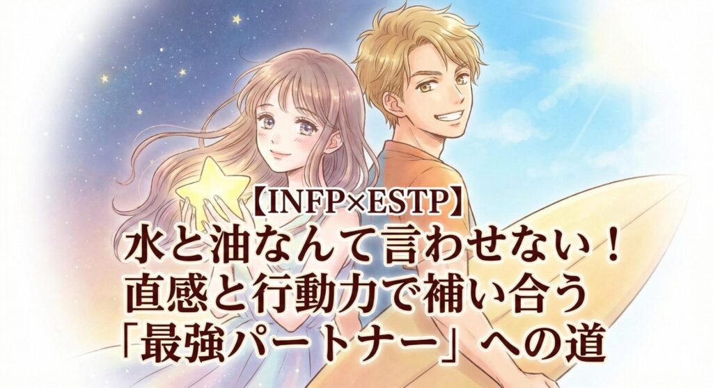 【INFP×ESTP】水と油なんて言わせない!直感と行動力で補い合う「最強パートナー」への道