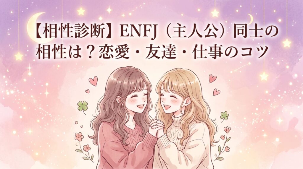 【相性診断】ENFJ(主人公)同士の相性は?恋愛・友達・仕事のコツ