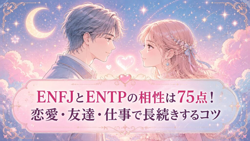 ENFJとENTPの相性は75点!恋愛・友達・仕事で長続きするコツ