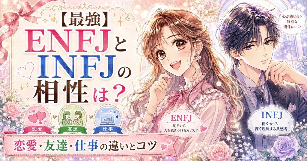 【最強】ENFJとINFJの相性は？恋愛・友達・仕事の違いとコツ