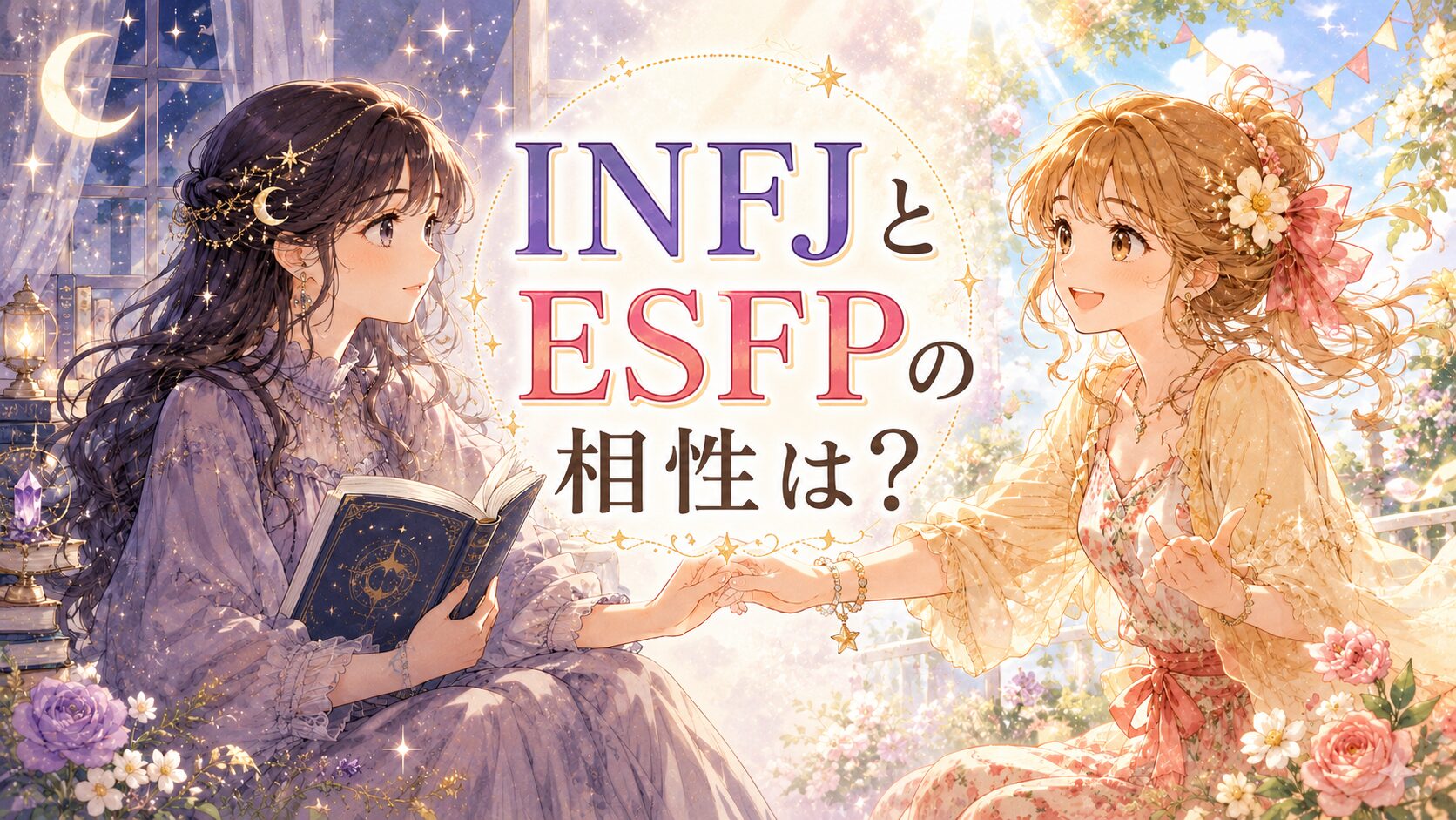 【2026年最新】INFJとESFPの相性は?正反対だから惹かれ合う理由と長続きのコツ